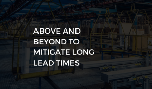Industrial production line showing automation systems, representing strategies to reduce long lead times and improve supply chain reliability